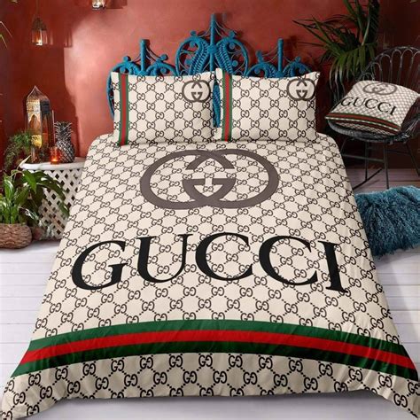 gucci bedding set sale|Gucci comforter set queen.